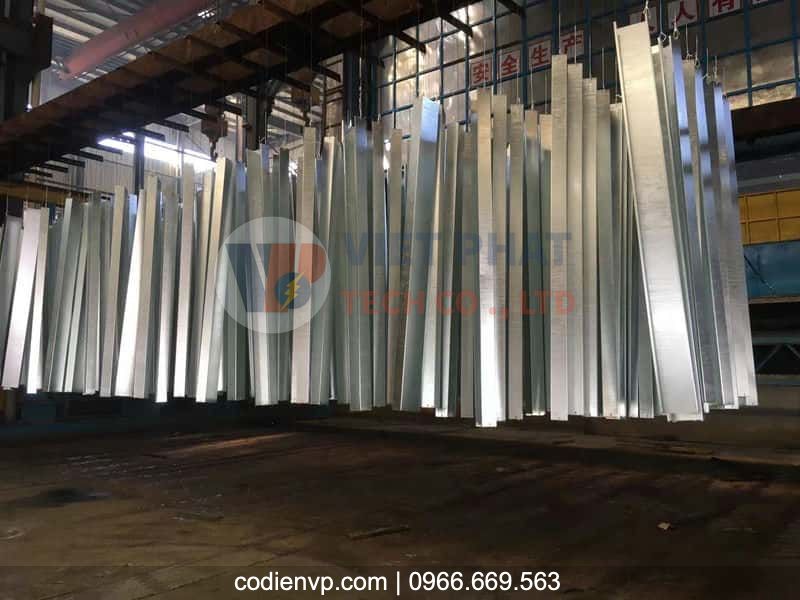 Thang cáp 500X150 mạ kẽm nhúng nóng, sơn tĩnh điện 25 1675 thangmangcap codienvp vietphattech
